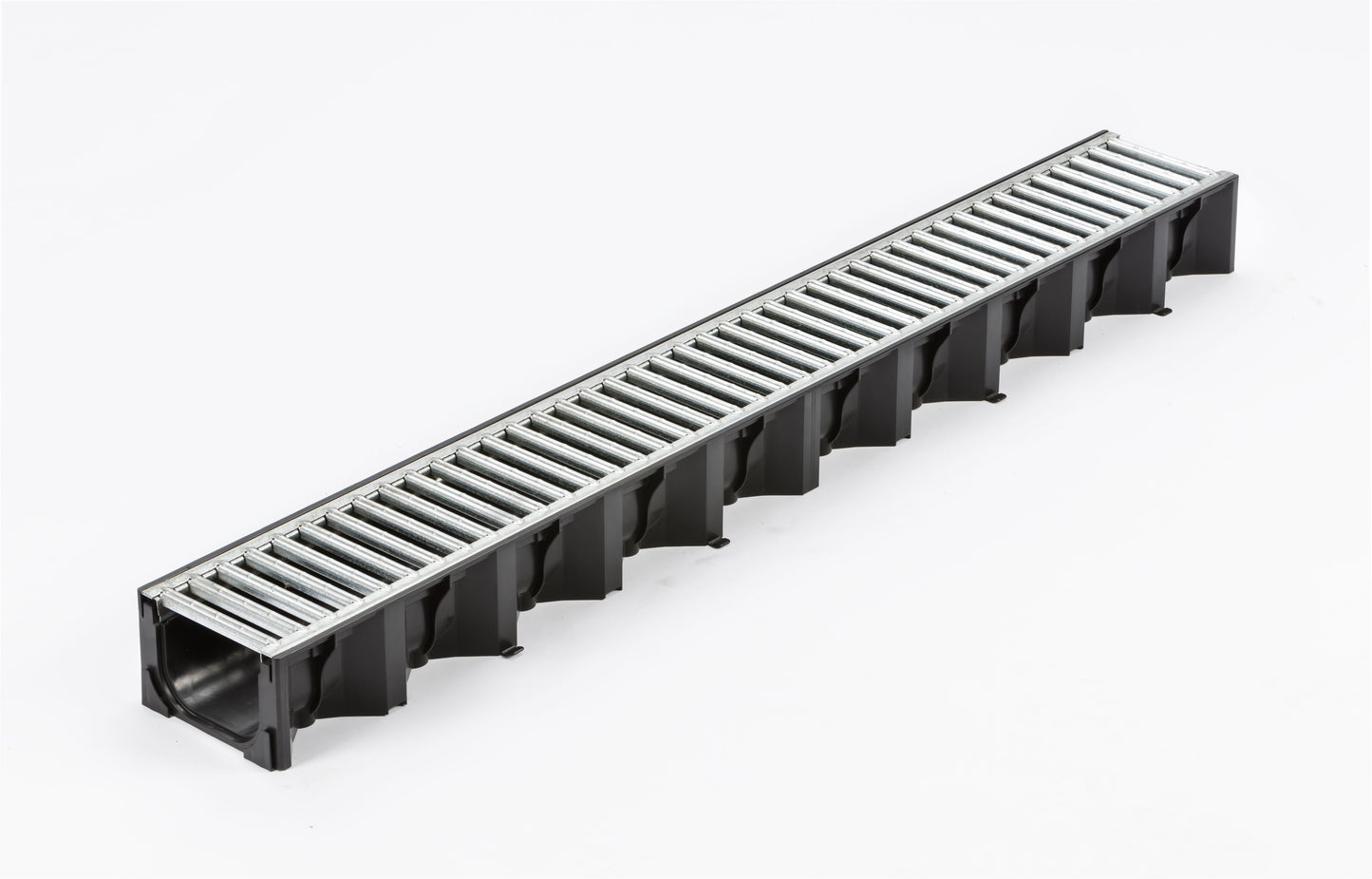 ACO HEXDRAIN A15 CHANNEL 129 x 80 x 1000mm C/W GALV GRATING 19313