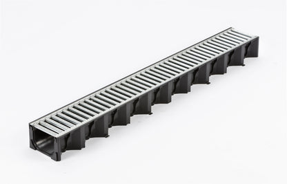 ACO HEXDRAIN A15 CHANNEL 129 x 80 x 1000mm C/W GALV GRATING 19313
