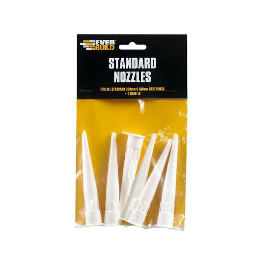 Everbuild Pack Of 6 Spare Standard Cartridge Nozzles NOZSTD