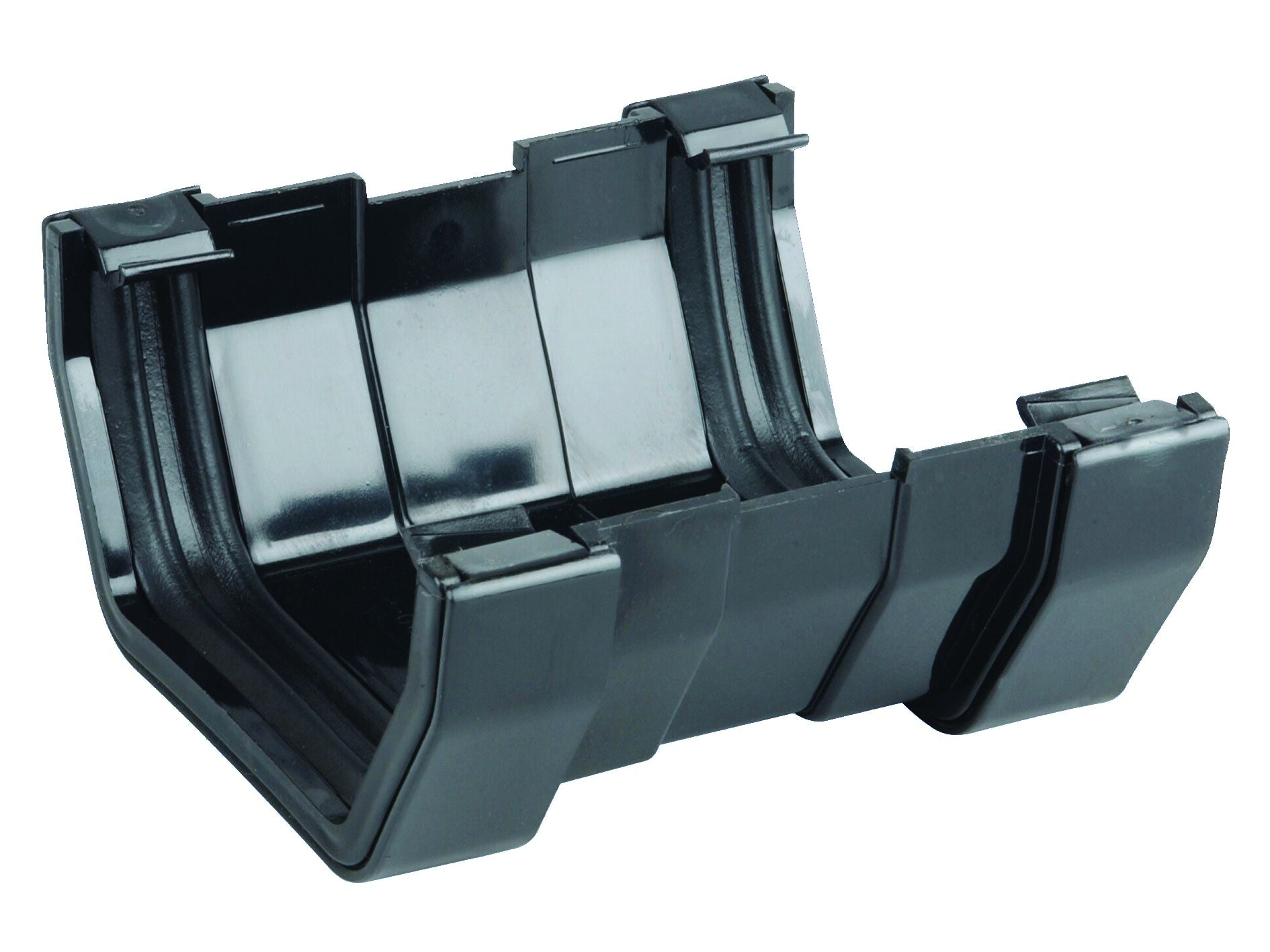 OSMASQUARELINE 4T809 PVCU GUTTER UNION 100mm 4T809B BLACK