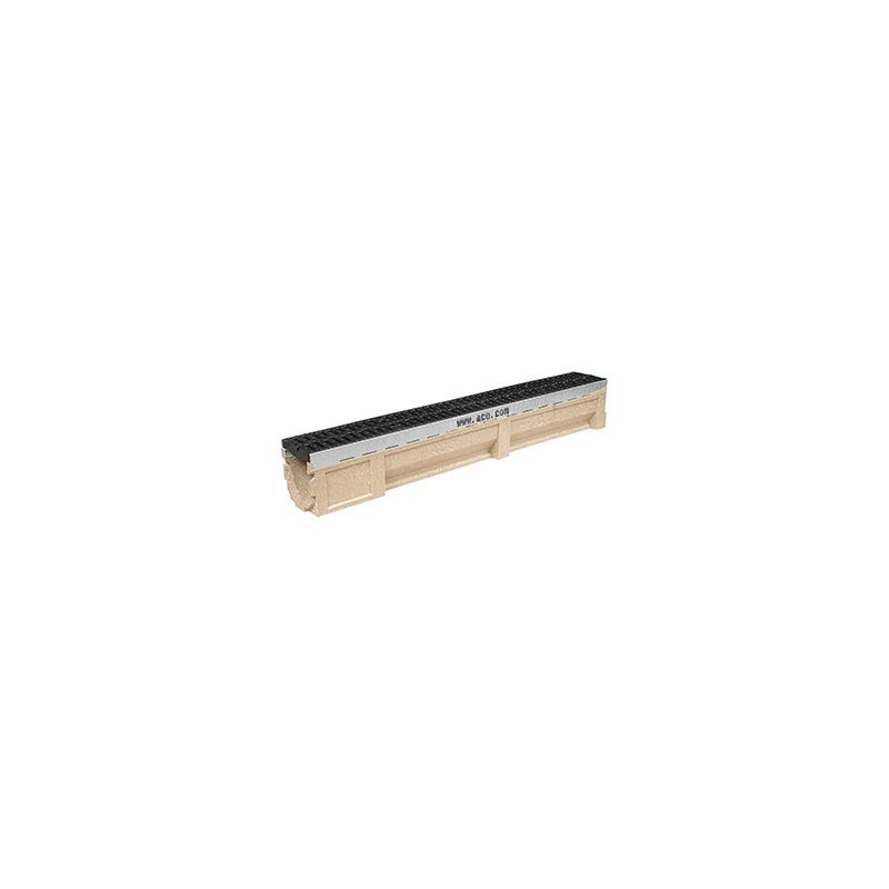 ACO CIVIC DRAIN C250 CHANNEL C/W PLASTIC GRATING 25010