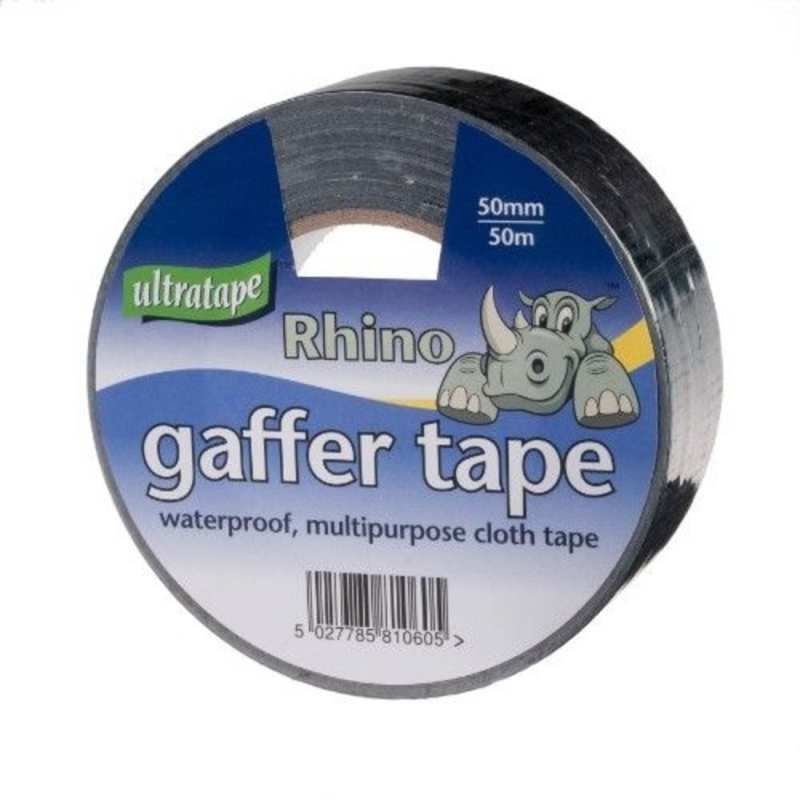 RHINO CLOTH TAPE BLACK 50mm x 50m 00435050BKRH12HG