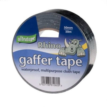 RHINO CLOTH TAPE BLACK 50mm x 50m 00435050BKRH12HG