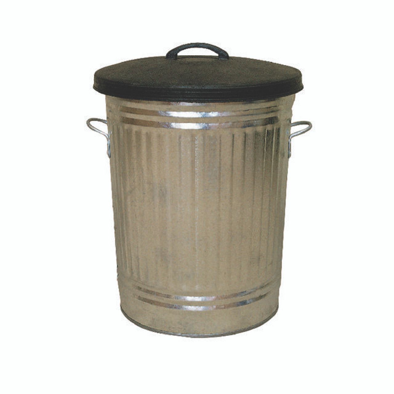 GALVANISED DUSTBIN C/W RUBBER LID LGDB
