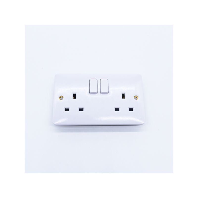 HAGER WMSS82 2 GANG SWITCHED SOCKET