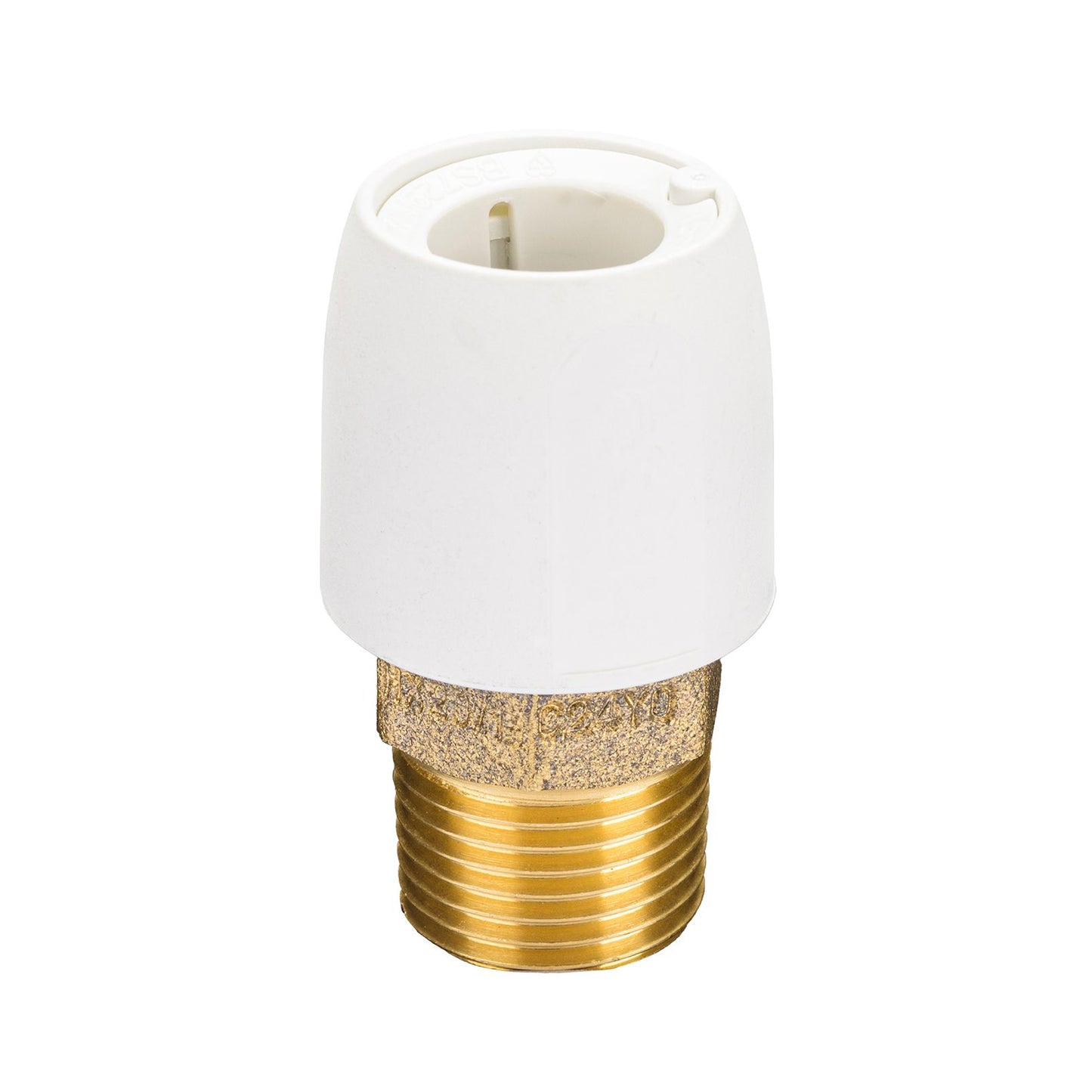 HEP2O NEW ADAPTOR MALE SOCKET 15mm x 1/2" WHITE HX29/15W