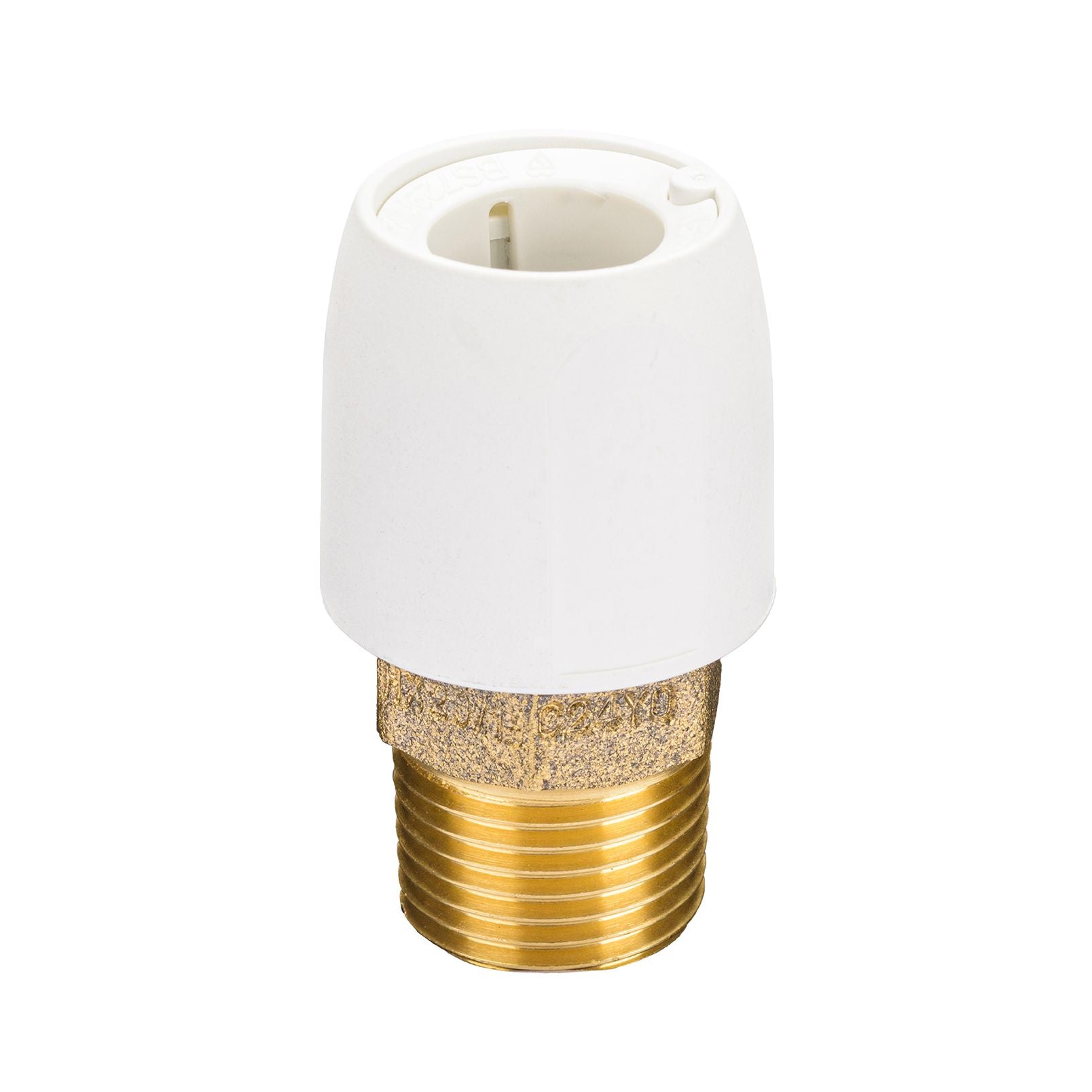 HEP2O NEW ADAPTOR MALE SOCKET 15mm x 1/2" WHITE HX29/15W