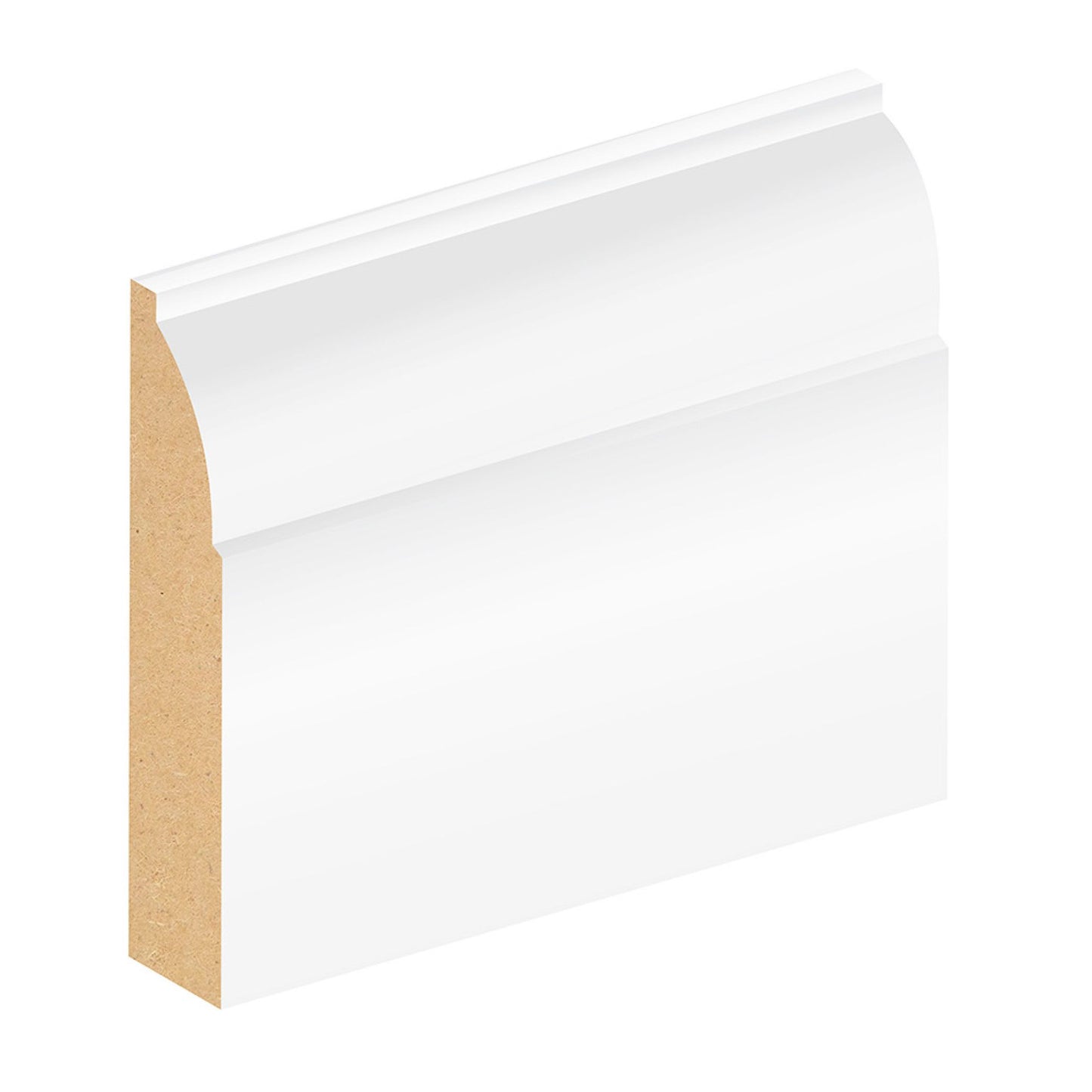 JDT 18 x 144mm SILKTRIM MDF LONDON OVOLO PROFILE 337 SKIRTING PER MTR FSC