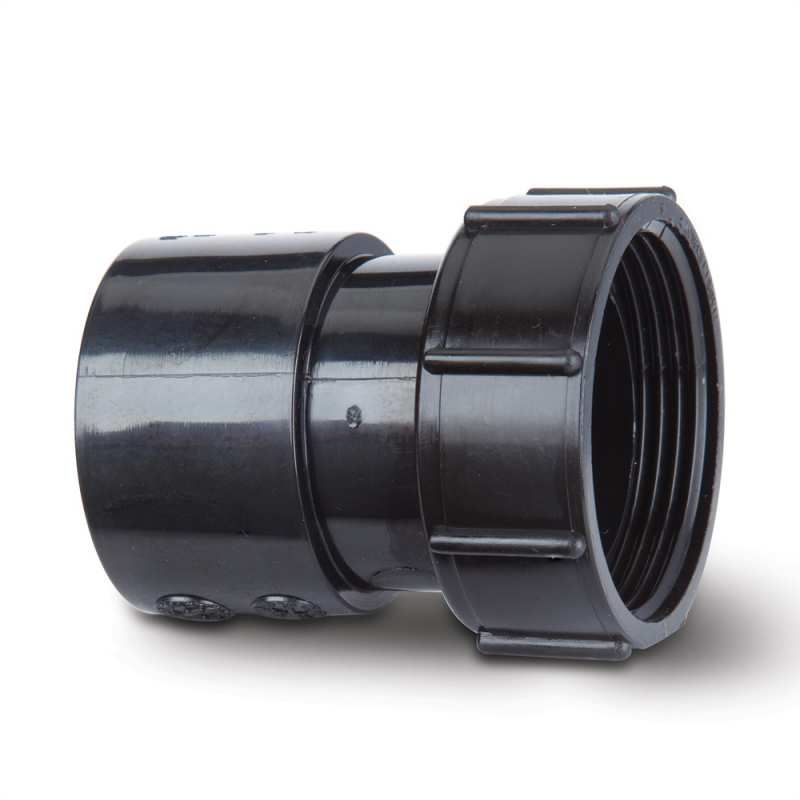 POLYPIPE ABS THREADED COUP FEMALE 40mm WS32 WS32B BLACK