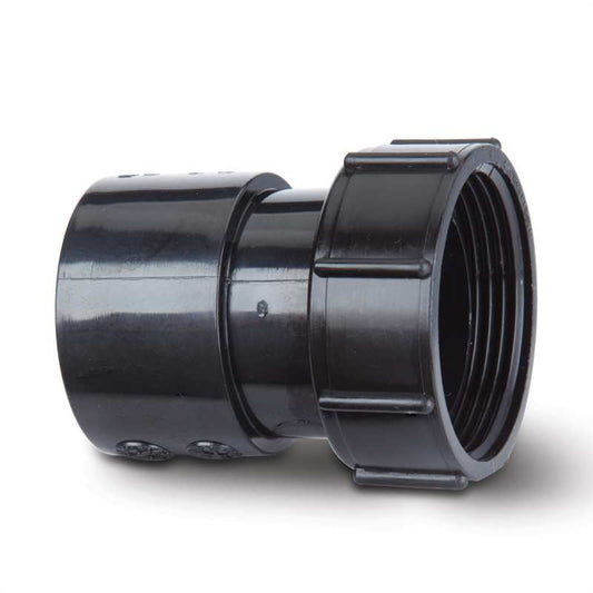 POLYPIPE ABS THREADED COUP FEMALE 40mm WS32 WS32B BLACK
