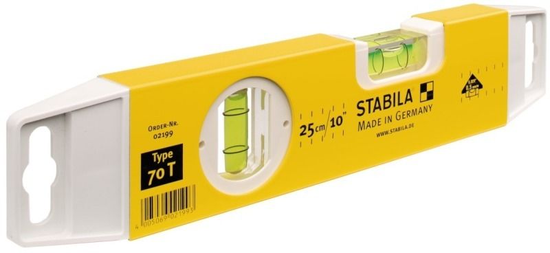 STABILA STB70T TORPEDO SPIRIT LEVEL 10"