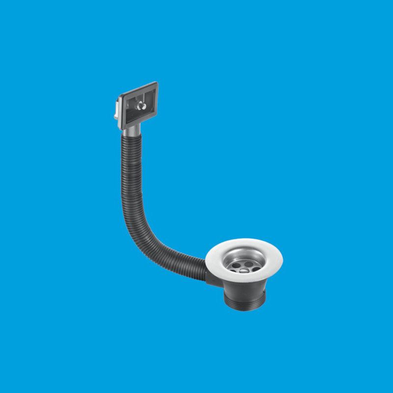 MCALPINE FSW2PR FLANGE RECT OVERFLOW SINK WASTE 1.1/2" x 85mm 61020488