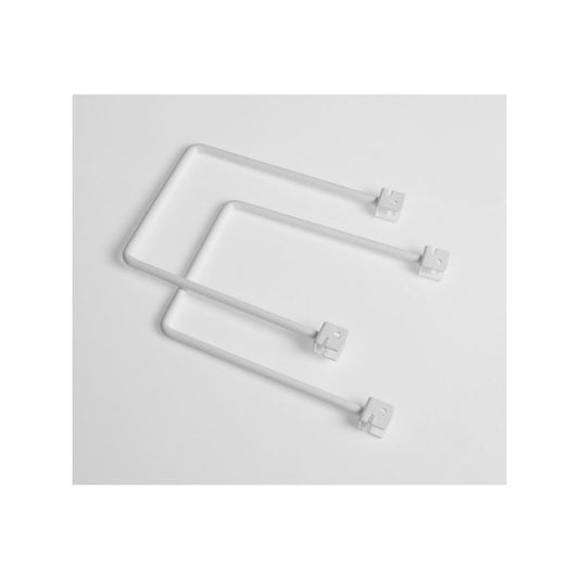ROTHLEY TSFBW250 TWIN SLOT PACK OF 2 SHELF BOOKENDS 250mm WHITE