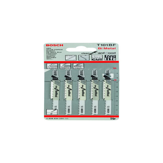 BOSCH 2608634234 PACK OF 5 T101BF JIGSAW BLADES