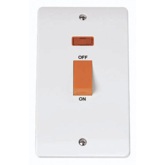 CLICK CMA202 2-GANG 2-POLE COOKER SWITCHED 45a