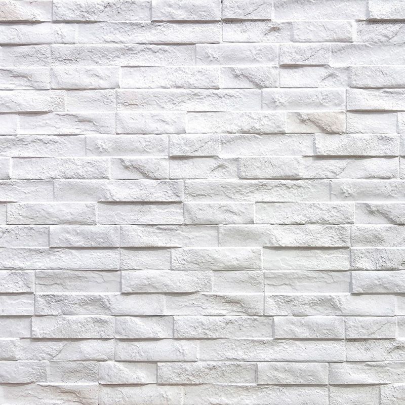 PAVESTONE PORCELAIN ROCK STACK CLADDING 385 x 75mm (PER TILE) WHITE 06073001
