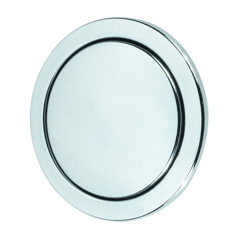 DUDLEY ROUND BUTTON SINGLE FLUSH 73.5mm CHROME 313085
