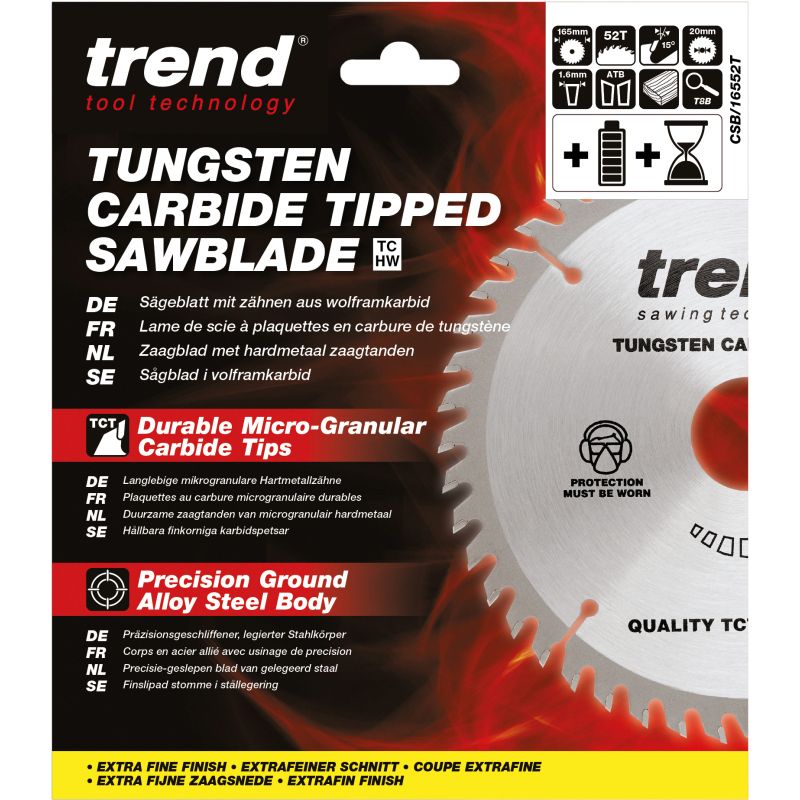 TREND CSB/16552T CRAFT SAW BLADE 165MM X 52T X20MM