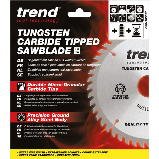 TREND CSB/16552T CRAFT SAW BLADE 165MM X 52T X20MM