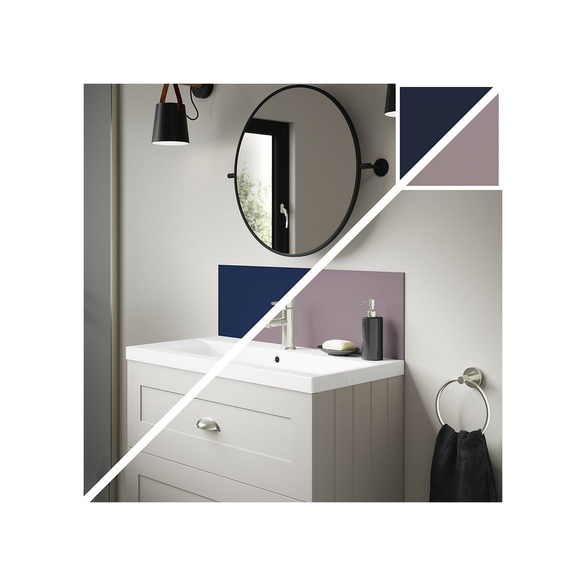 WETWALL ALLOY UPSTAND 4 x 250 x 800mm DEEP SEA BLUE/SMOKED ROSE SWA-DBSM-800X250X4