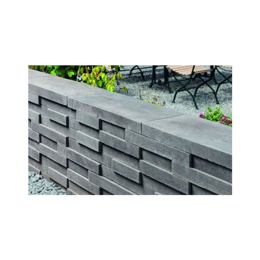 BRADSTONE EASYSTACK ECO WALLING FULL BLOCK 580 x 295 x 55mm ANTHRACITE 23142