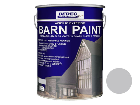 BEDEC SATIN BARN PAINT 20l LIGHT GREY BEDE2AVB001/54