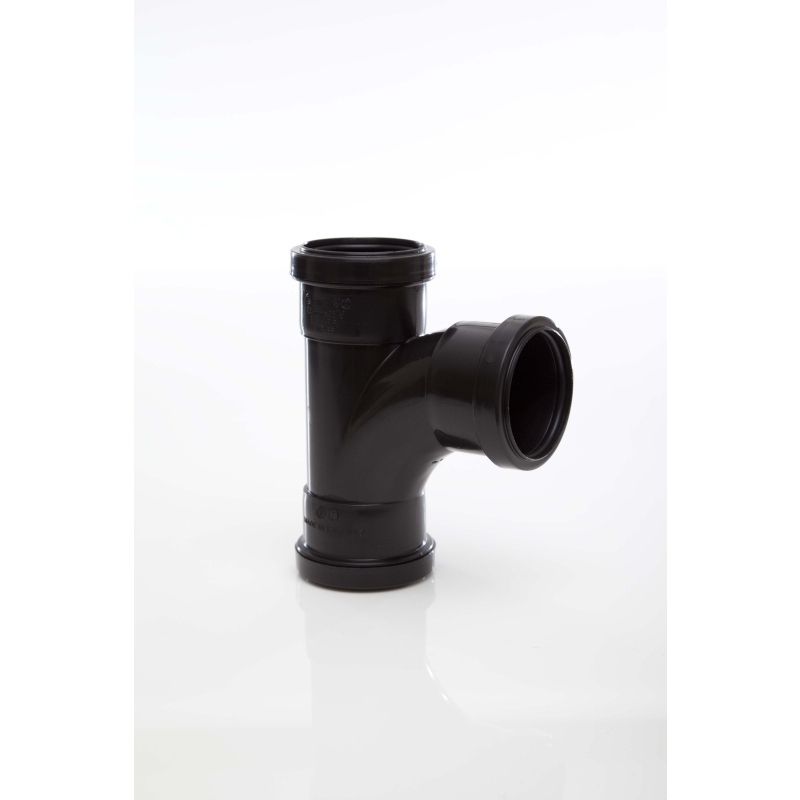 POLYPIPE PUSHFIT SWEPT TEE 50mm x 91.25deg WP56 WP56G GREY