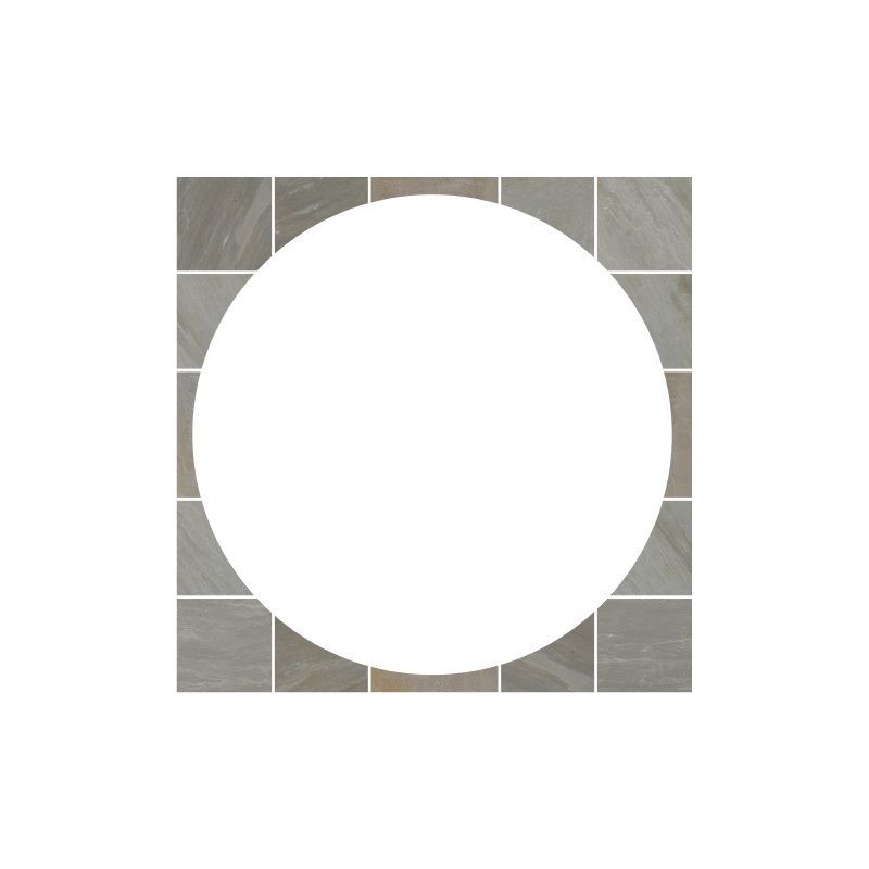 PAVESTONE SANDSTONE SQ.OFF KIT FOR 2.4m CIRCLE LIGHT GREY 01020004