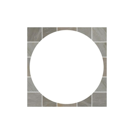 PAVESTONE SANDSTONE SQ.OFF KIT FOR 2.4m CIRCLE LIGHT GREY 01020004