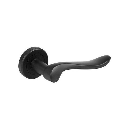 SERROZZETTA VERDUN LEVER HANDLES ROUND ROSE BOXED MATT BLACK ZIN3130MB