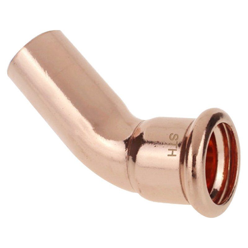 FLOWFLEX COPPER PRESS STREET ELBOW 28mm 45deg 6040M.28B