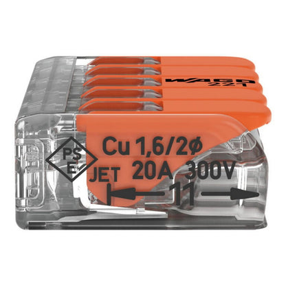 WAGO 221-415 COMPACT LEVER CONNECTOR 5WAY (BOX 25)