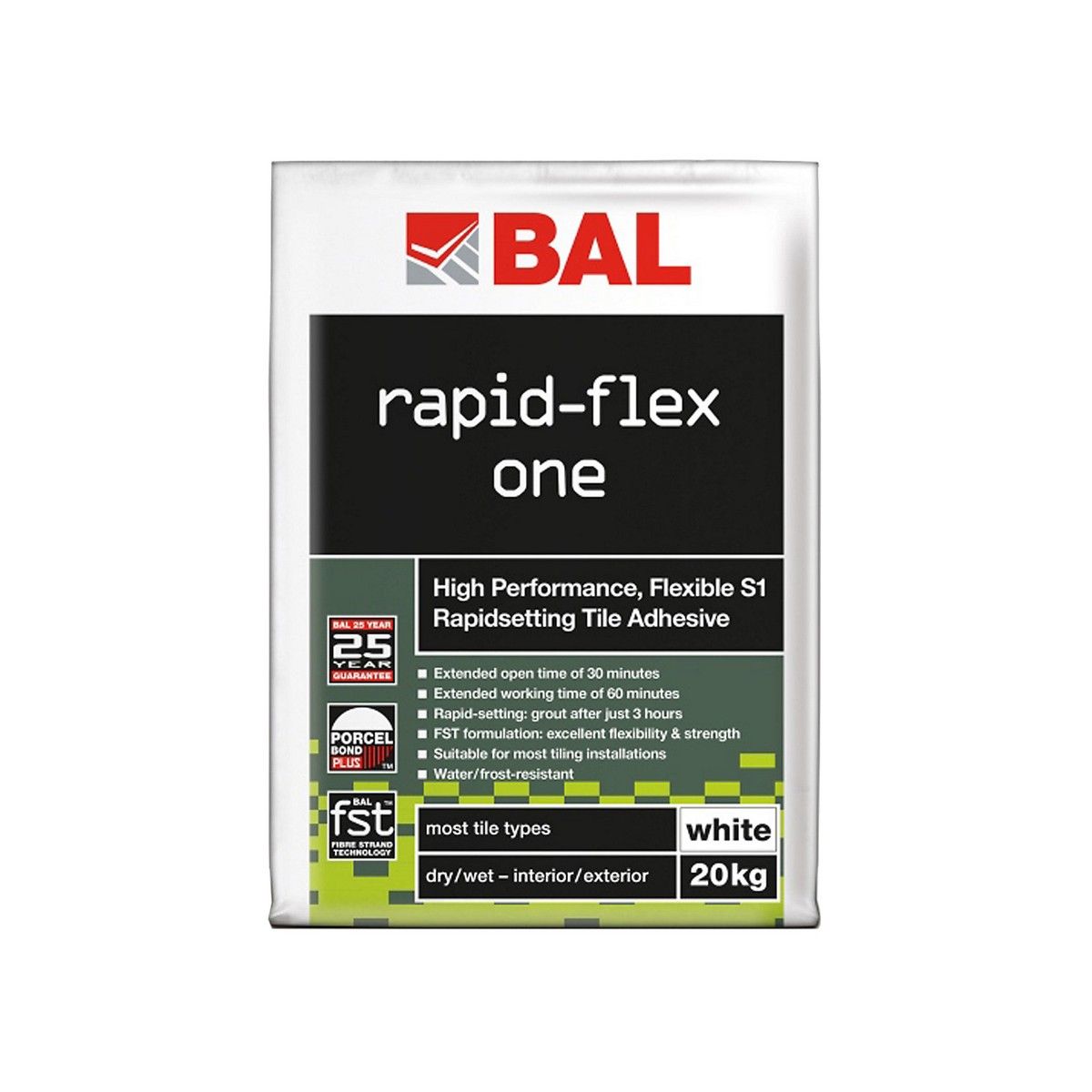 YTC BARF120 BAL RAPID FLEX ONE 20kg WHITE