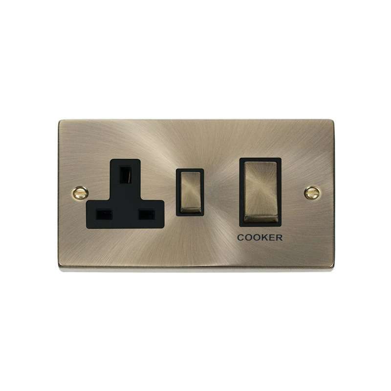 CLICK VPAB504BK 45 AMP DP 2 GANG INGOT SOCKET