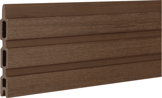 COMPLETE COMPOSITE SLATTED FENCING BOARD 1830 x 161 x 20mm WALNUT CCSFBW