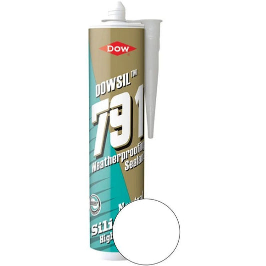 DOW 791 WEATHER PROOFING SILICONE SEALANT 310ml WHITE 791W 4024912