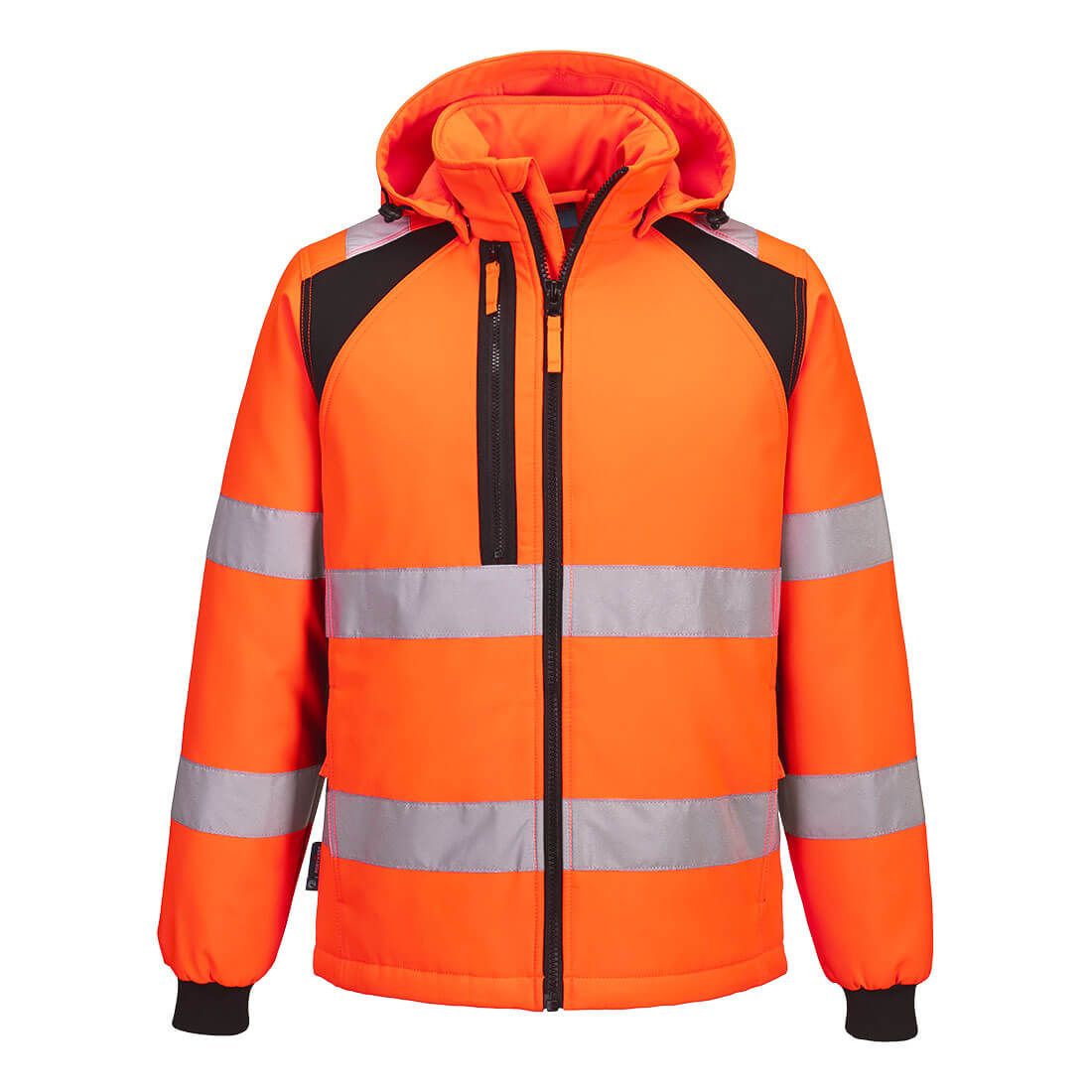 WX2 Eco Hi-Vis Padded Softshell (2L), 4XL, R, Orange/Black