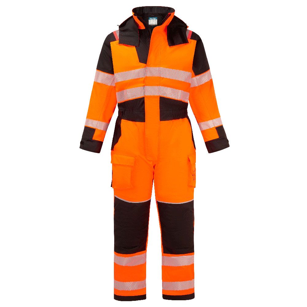 PW3 Modaflame Rain+ Hi-Vis Multi-Norm FR Winter Coverall, L, R, Orange/Black