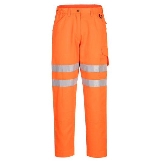 Eco Hi-Vis Work Trousers, 30, R, Orange