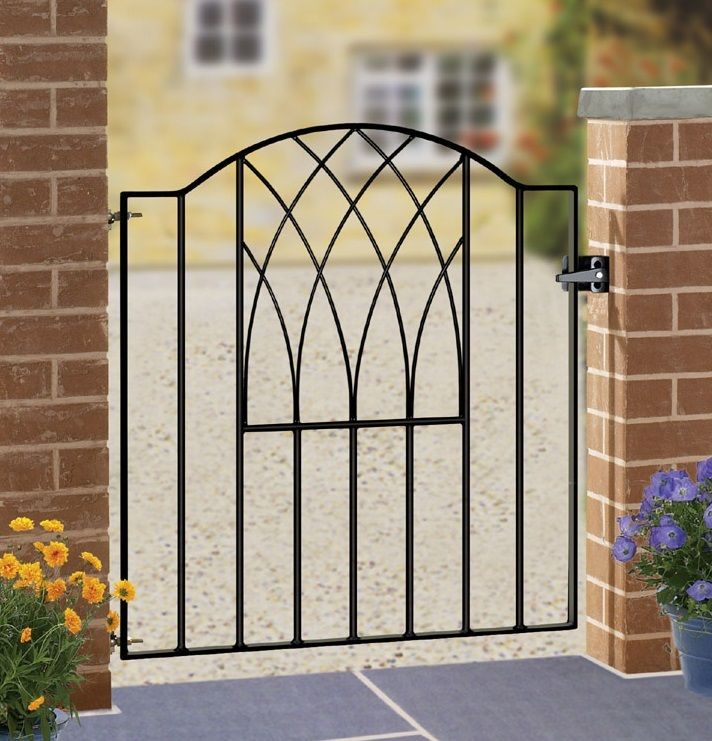 BIC ABBEY-VERONA MODERN METAL GARDEN GATE 955mm GAP x 942mm HIGH VESC