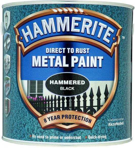 HAMMERITE 2.5l HAMMERED FINISH DIRECT TO RUST BLACK 5084795