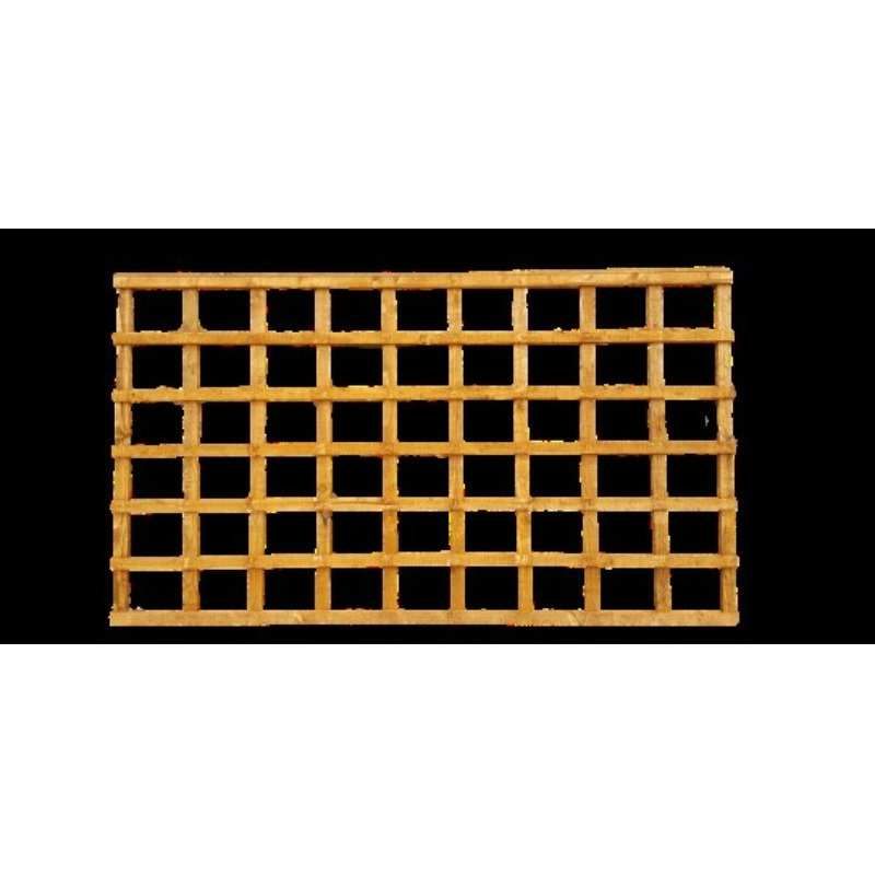 DENBIGH TIMBER 6" SQUARE TRELLIS PANEL 6 x 2' APEX CAP SQ6X2
