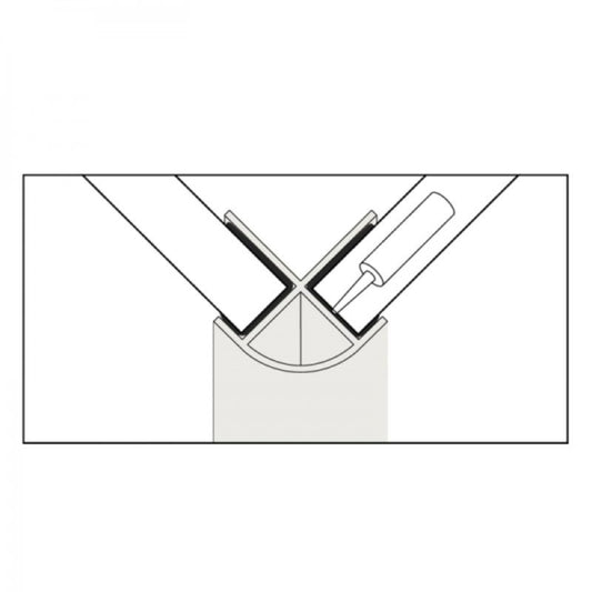 SHOWERWALL MSSWAEEXTWHI02500 ALUMINIUM EXTERNAL CORNER TRIM 11 x 2450mm WHITE