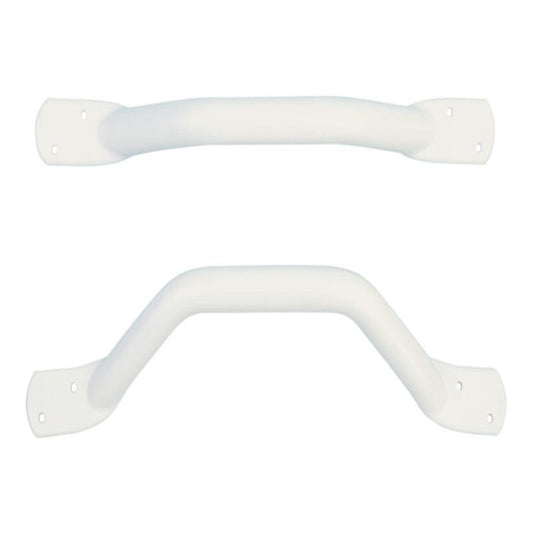 BATHEX M003520 OFFSET FLAT END GRAB RAIL 25 x 300mm WHITE