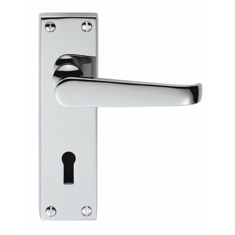 CHROME VICTORIAN LOCK HANDLES M30CP/BP