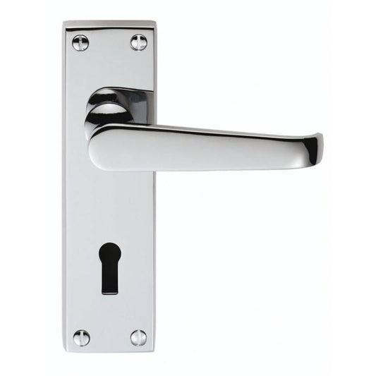 CHROME VICTORIAN LOCK HANDLES M30CP/BP