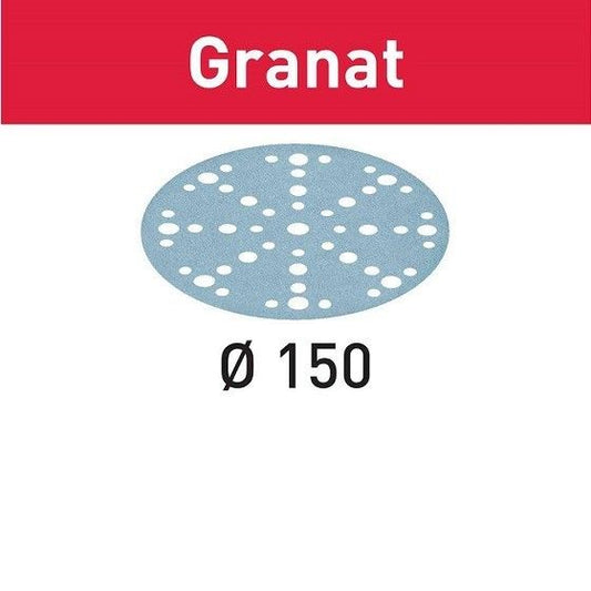 FESTOOL 575160 GRANAT STFD150/48 150MM SANDING DISCS 40 GRIT 150MM (PACK OF 50)