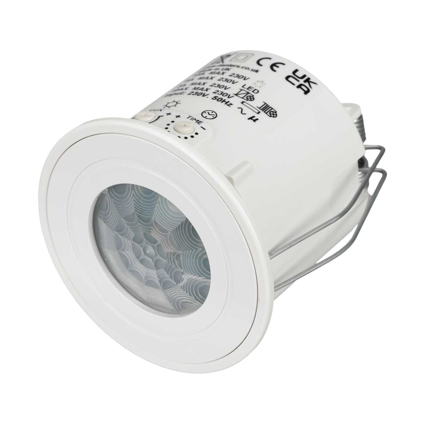 Danlers 10A Rated Ceiling Flush Mounted PIR Occupancy Switch White