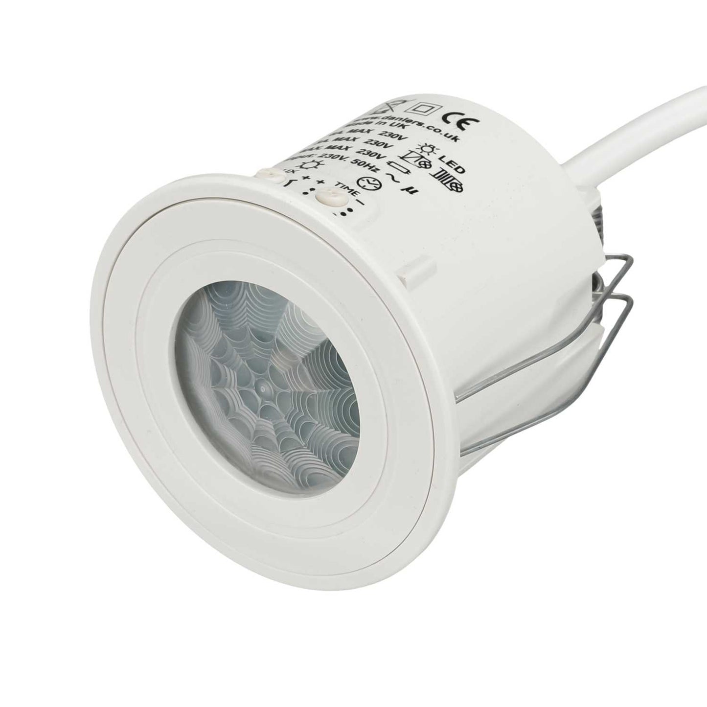 Danlers Splashproof Ceiling Flush Mounted PIR Occupancy Switch White