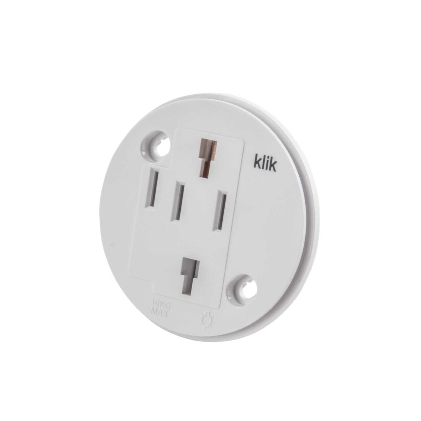 Danlers Circular Socket for Plug In Ceiling Control White